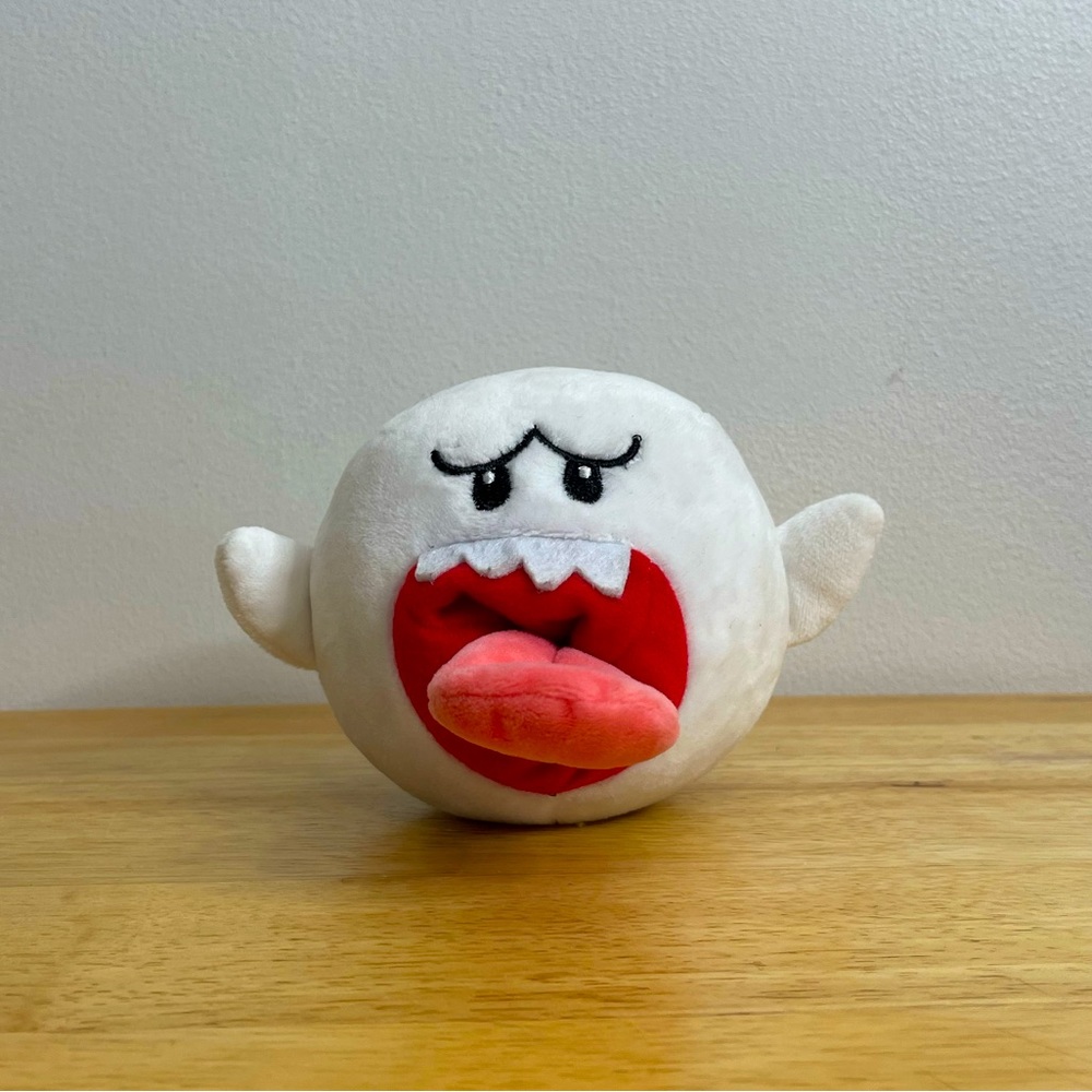 Nintendo Super Mario White Ghost Boo Plush Stuffed Animal Game Character Toy